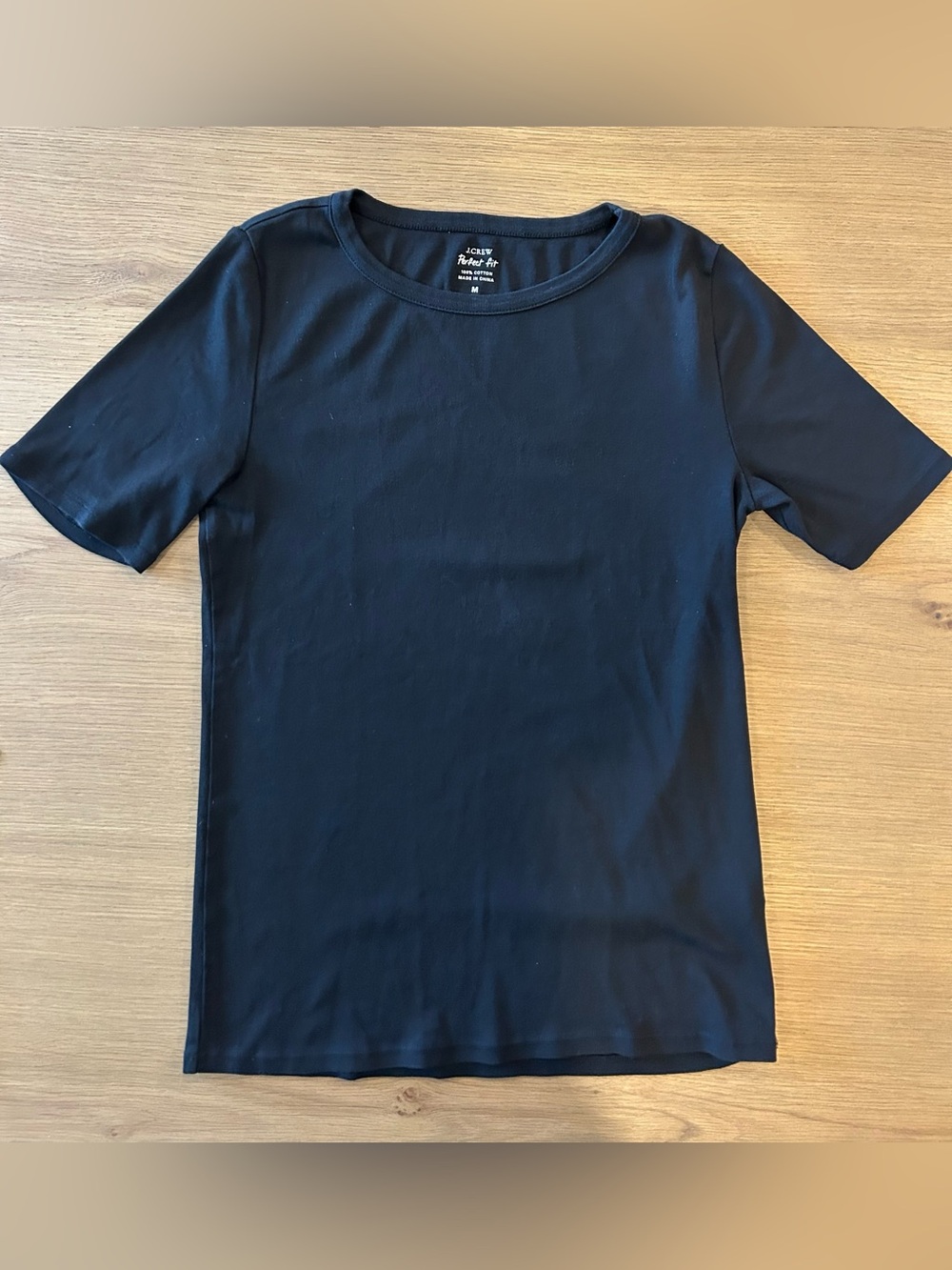 J. Crew Black Perfect Fit Crewneck Tee